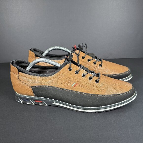 KLKYKO SII Men's Fashion Sneaker Shoes 11 Brown/Black Leather - Picture 1 of 7